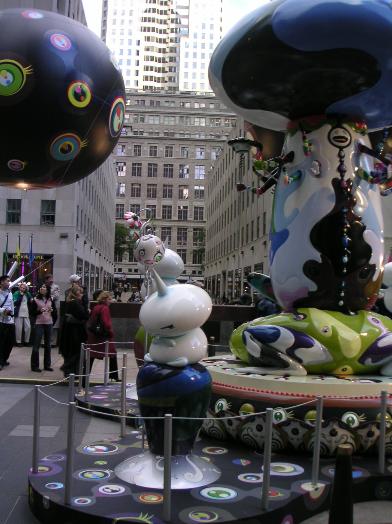 eyeball balloon in background